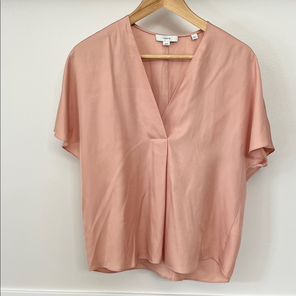 Vince Women's Blush V-Neck Blouse